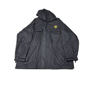 Ferrari Official Licensed Product Mens Black Hooded Jacket Size L